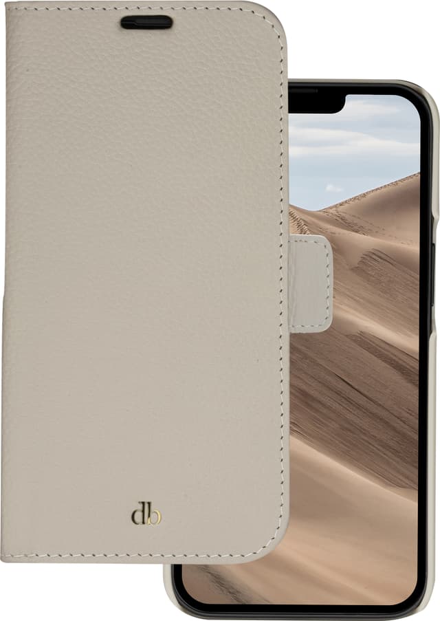 dbramante1928 New York iPhone 14 Plus lompakkokotelo (beige)