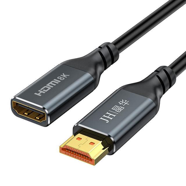 NÖRDIC HDMI 8K60Hz 4K 120Hz jatkojohto uros-naaras 20cm HDMI2.1 48Gbps