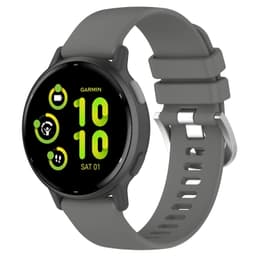 Silikoniranneke Garmin Vivoactive 5/Active/VivoMove Trend/Venu SQ2:lle Harmaa