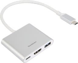 Sandstrøm 3-in-1 USB-C hubi