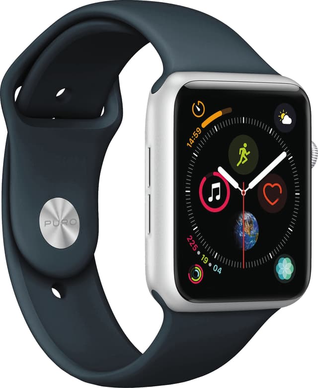 Puro Icon Apple Watch silikoninen urheiluranneke 42/44/45 mm (t.sin.)