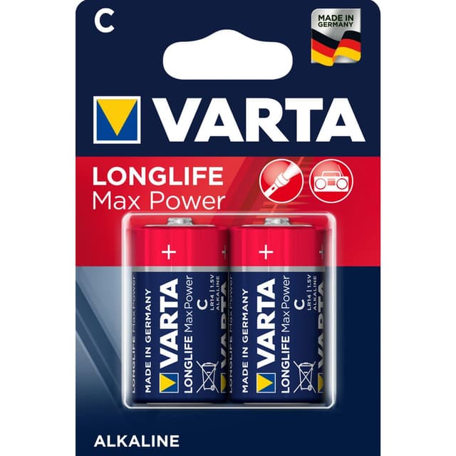 Varta Longlife Max Power C paristot (2 kpl)