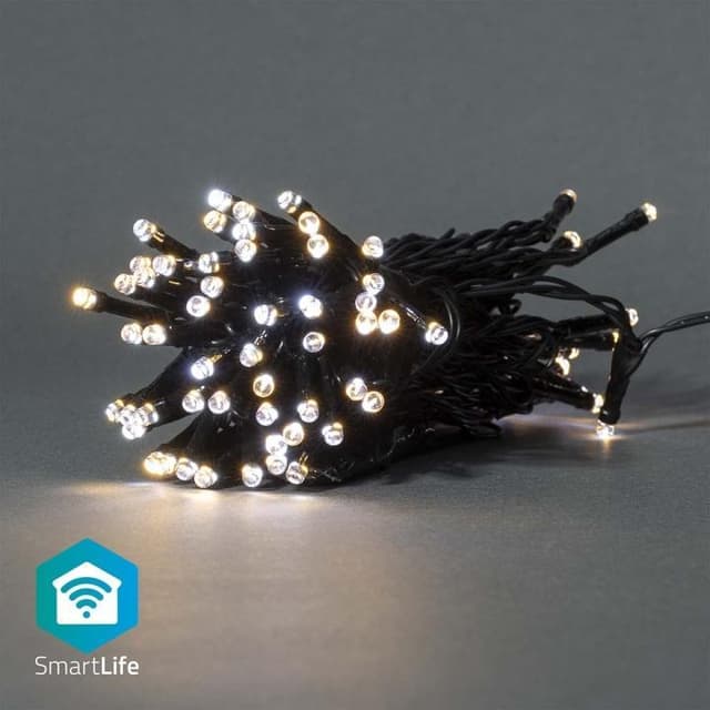 Nedis SmartLife Jouluvalot | Nauha | Wi-Fi | Lämpimästä kylmään valkoiseen | 50 LED"s | 5.00 m | Android™ / IOS