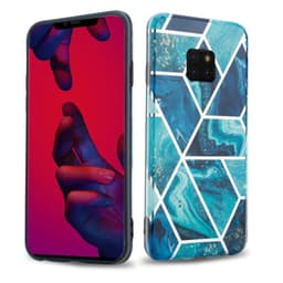 Huawei MATE 20 PRO Suojakuori Lompakkokotelo (Sininen)