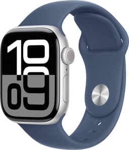 Apple Watch S10 46mm GPS (hopea alum./farkunsininen Sport Band) M/L