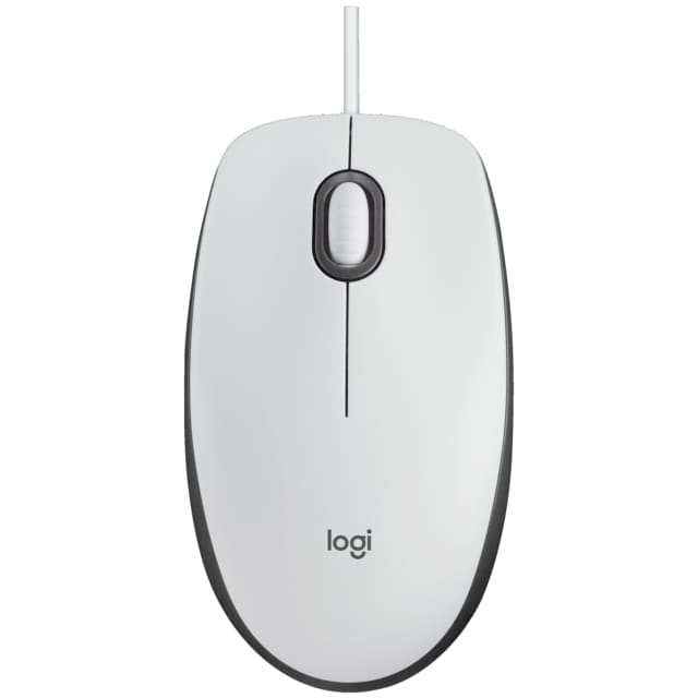 Logitech M100 langallinen hiiri (valkoinen)