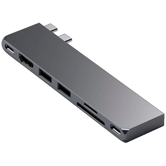 Satechi USB-C Pro Slim USB hubi (harmaa)