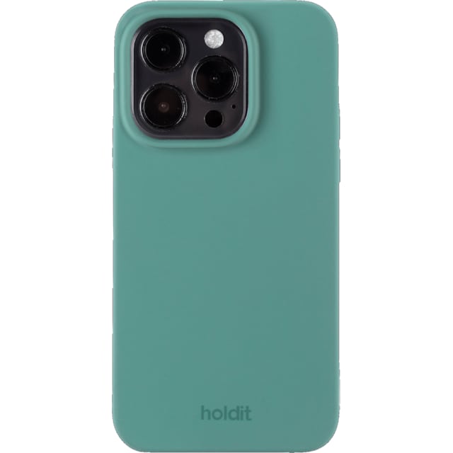 Holdit Silicone iPhone 15 Pro suojakuori (vihreä)