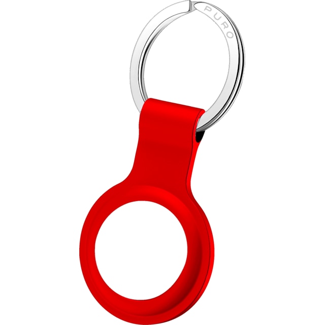 Puro Icon AirTag silikoninen pidike avainrenkaalla (punainen)