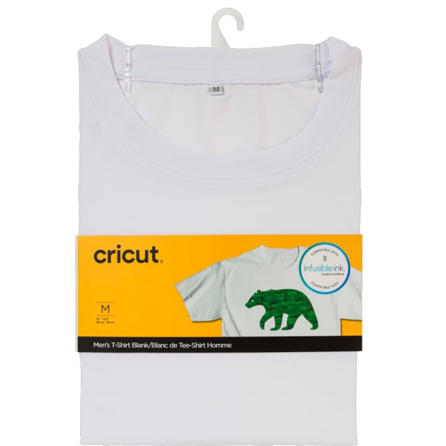 Cricut Infusible Ink miesten valkoinen t-paita (M)
