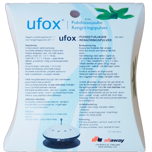 Ufox puhdistusjauhe 81141 (2 kpl 50 g pakkauksia)