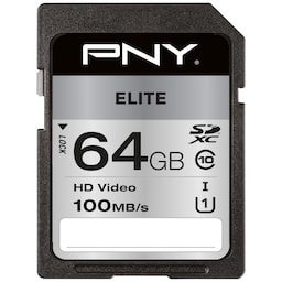 PNY Elite SDXC muistikortti (64 GB)