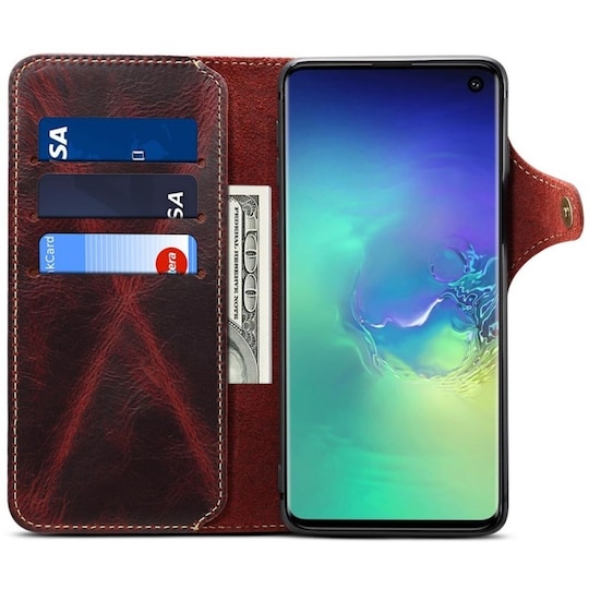 Lompakkokotelo 3-kortti aito nahka Samsung Galaxy S10E (SM-G970F) - h -  Gigantti verkkokauppa