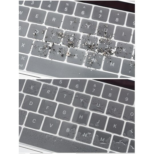 Näppäimistön suojus MacBook Prolle 13""/15"" silikoninen läpinäkyvä -  Gigantti verkkokauppa
