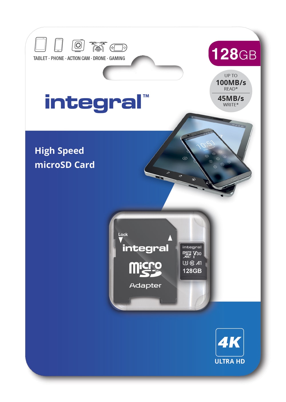 Integral 128GBV30 4K Micro SD card - Gigantti verkkokauppa