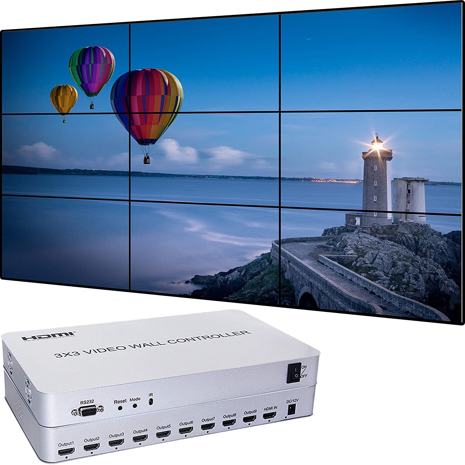 NÖRDIC HDMI 4K30Hz Multi Viewer 3x3 sisääntulo HDM-lähtö 9xHDMI - Gigantti  verkkokauppa