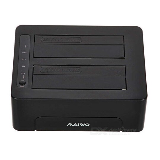 Maiwo K3082 USB 3.1 GEN 1 5 Gb/s telakointiasema 2 kpl 2,5–3,5 SATA HDD 14  Tt saakka, UASP-tuki, SATAIII 6 Gb/s -tuki kiintolevyn kloonaukselle -  Gigantti verkkokauppa