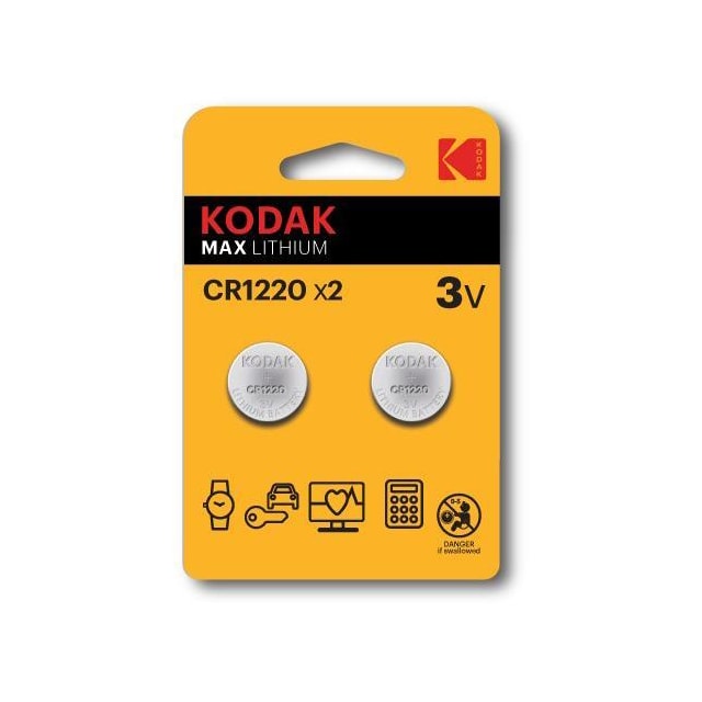 Kodak Kodak Max lithium CR1220 battery (2 pack)