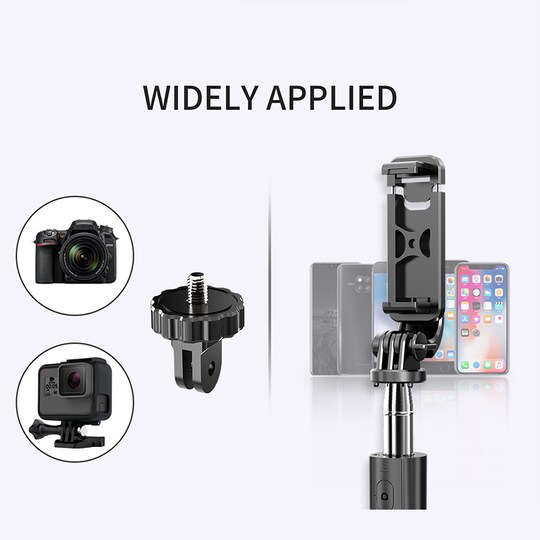 INF Selfie keppi/mobiilijalusta kaukosäätimellä kamera ja Gopro  yhteensopiva 19-100 cm - Gigantti verkkokauppa