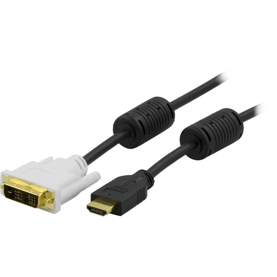 HDMI u - DVI-D Single Link u, musta/valkoinen, 3m - Gigantti verkkokauppa