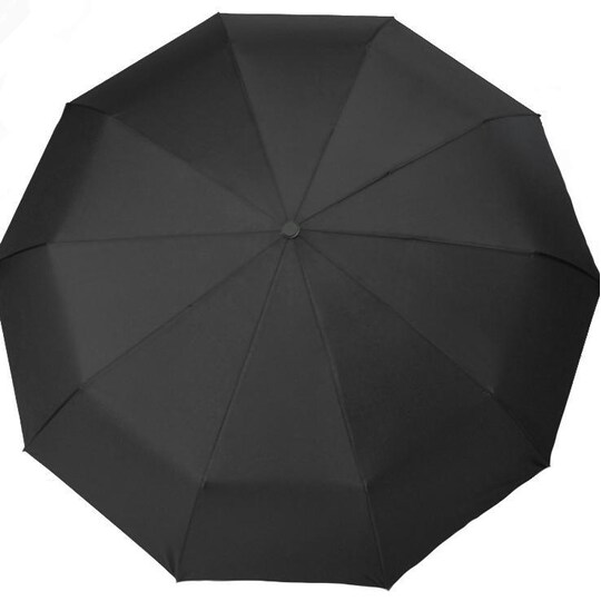 Tuulenpitävä sateenvarjo 10 pinnalla, kolminkertaisesti taitettava - musta  - Gigantti verkkokauppa