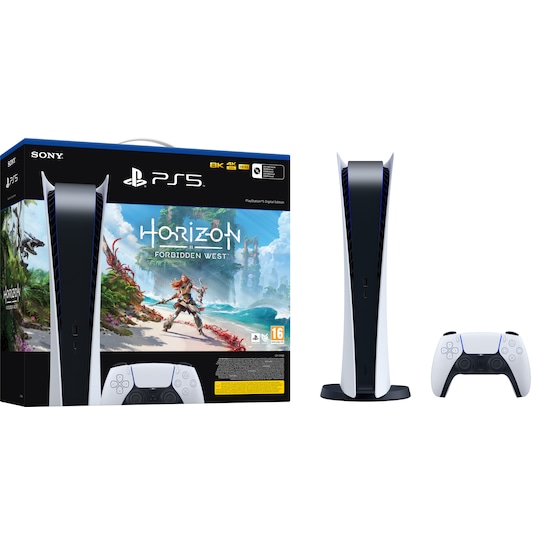 PlayStation 5 Digital Edition pelikonsoli + Horizon Forbidden West -  Gigantti verkkokauppa