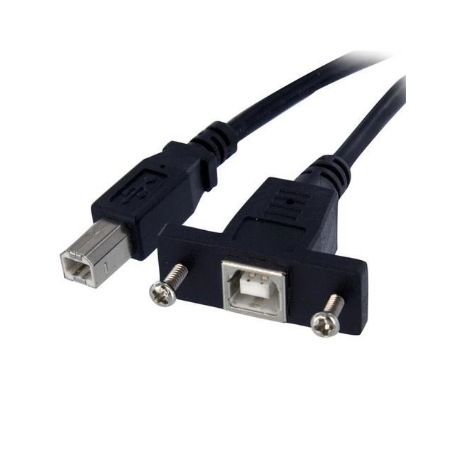 StarTech.com USBPNLBFBM3, 0,91 m, USB B, USB B, USB 2.0, 480 Mbit/s, Musta