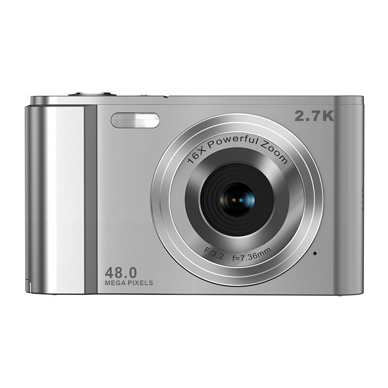 Digikamera 1080P / 48 megapikseliä / 16x zoom hopea - Gigantti verkkokauppa