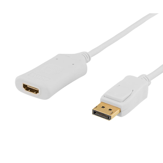 DELTACO DisplayPort - HDMI 2.0b -kaapeli, 0,5 m, valkoinen, 4K, 60 Hz, -  Gigantti verkkokauppa