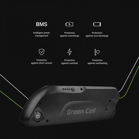 Green Cell sähköpyörän akku 36V 15.6Ah laturilla - Gigantti verkkokauppa