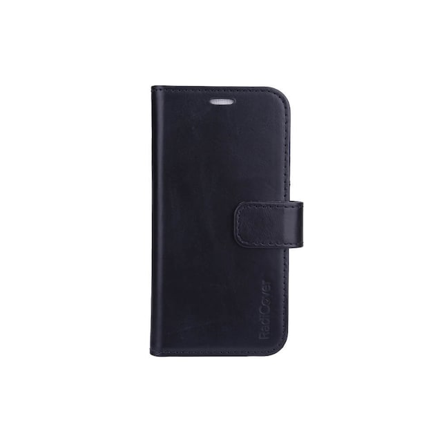 RADICOVER Strålningsskydd Mobilfodral Skinn iPhone 13 Mini 2in1 Magnetskal Svart RFID