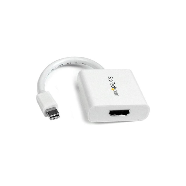 StarTech.com Mini DisplayPort till HDMI-videoadapter – Vit, 0,12 m, Mini-Displ