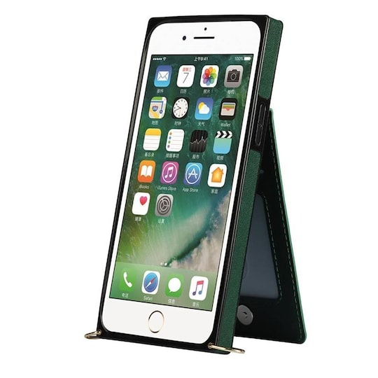 Zipper kaulakorukotelo Apple iPhone 7 Plus - Vihreä - Gigantti verkkokauppa