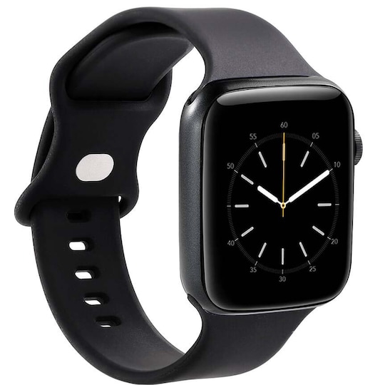 Gear silikoninen Apple Watch ranneke 41-45 mm (musta) - Gigantti  verkkokauppa