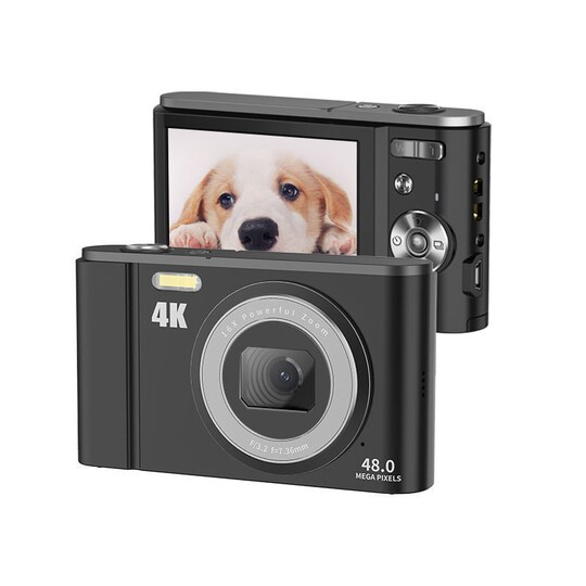 Digitalkamera 48MP 16x Zoom 4K Video Musta - Gigantti verkkokauppa