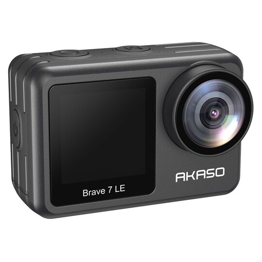 AKASO Brave 7 LE -kaksoisnäyttöinen 4K/30fps-toimintakamera, IPX7-vesitiivis  - Gigantti verkkokauppa