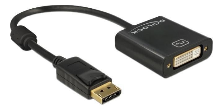 Delock Adapter Displayport 1.2 male to DVI female, 4K, passive, black -  Gigantti verkkokauppa