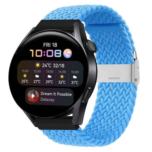 Punottu elastinen rannekoru Huawei Watch 3 (46mm) - skyblue