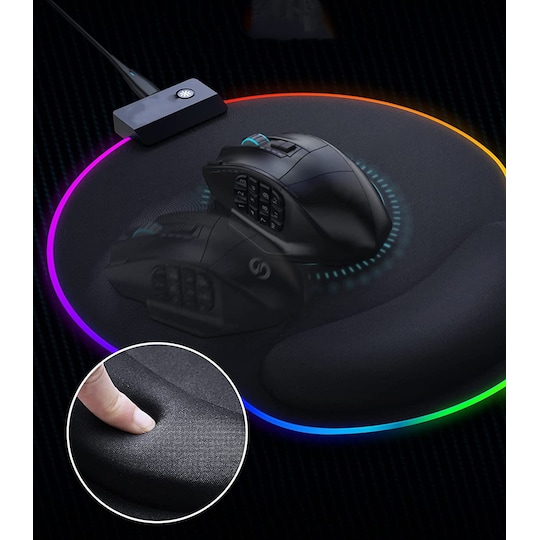 RGB-hiirimatto rannetuella Musta - Gigantti verkkokauppa