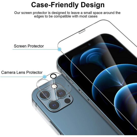 INF iPhone 12 Pro Max näytönsuoja ja kameran suojakalvo 2+2 - Gigantti  verkkokauppa