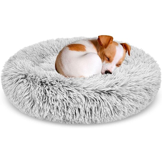 Pehmeä ja pehmoinen sänky koiran / kissan halkaisijalle 60 cm Vaaleanharmaa  - Gigantti verkkokauppa