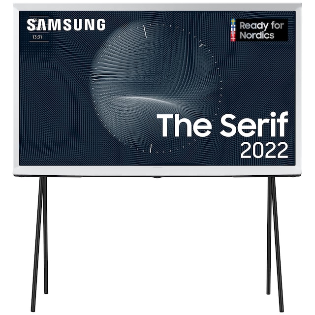 Samsung 65   The Serif 4K QLED älytelevisio (2022, Cloud White)