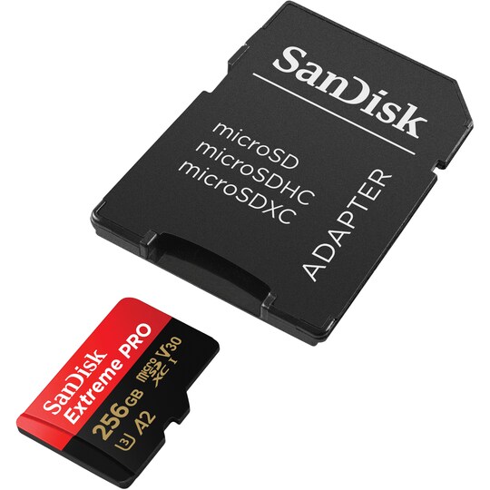 SanDisk Extreme PRO® 256GB microSDXC™ UHS-I card with Adapter - Gigantti  verkkokauppa