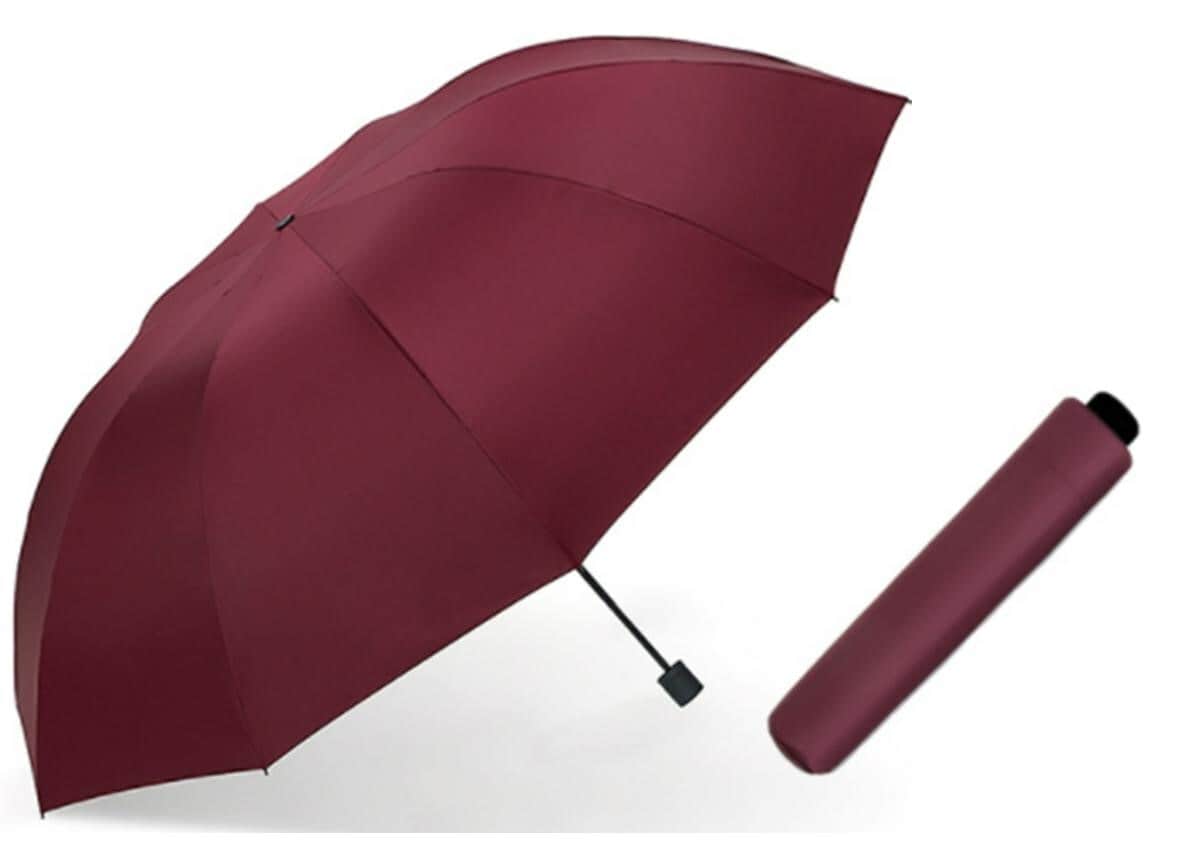 Suuri kokoontaittuva sateenvarjo Automaattinen Avaa Sulje Punainen -  Gigantti verkkokauppa