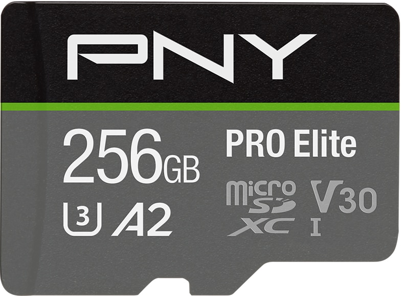PNY PRO Elite microSD Flash Memory Card Class 10 UHS-I, U3, A2, V30 - 256GB  - Gigantti verkkokauppa