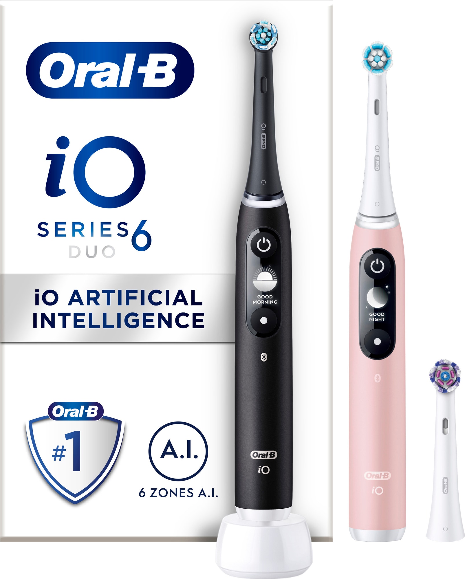 Oral-B iO 6s sähköhammasharja 448877 tuplapakkaus (musta/pinkki) - Gigantti  verkkokauppa