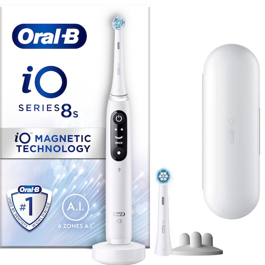 Oral-B iO 8s sähköhammasharja 408918 (valkoinen) - Gigantti verkkokauppa