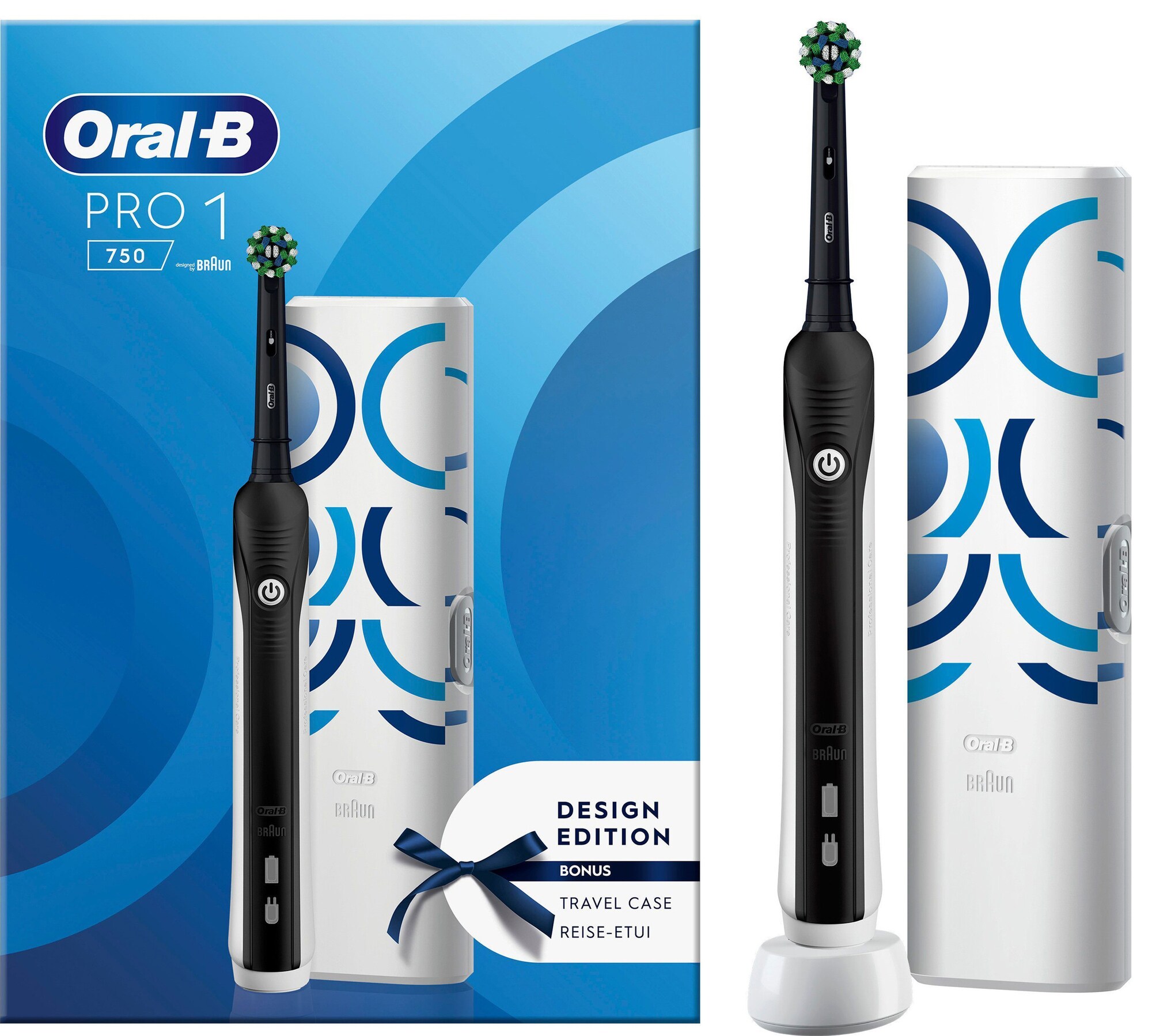 Oral-B Pro1 750 sähköhammasharja 421481 (musta) - Gigantti verkkokauppa