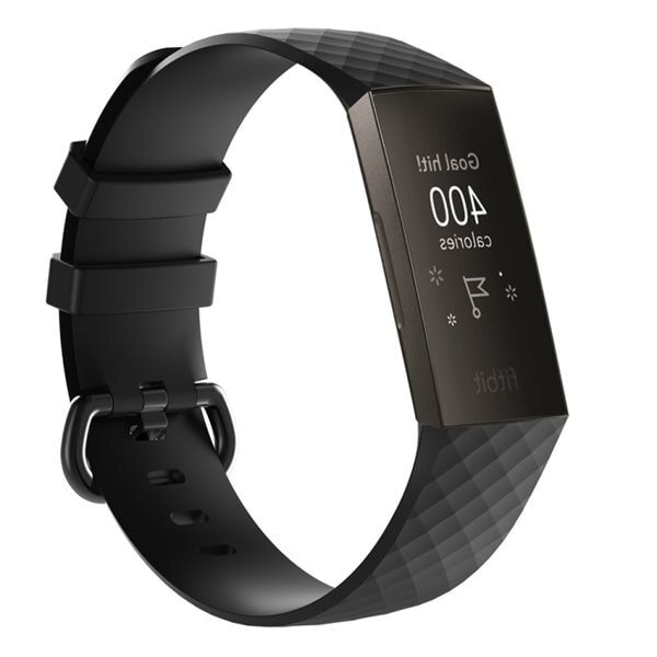 Silikoni ranneke Fitbit Charge 3 - Musta - Gigantti verkkokauppa