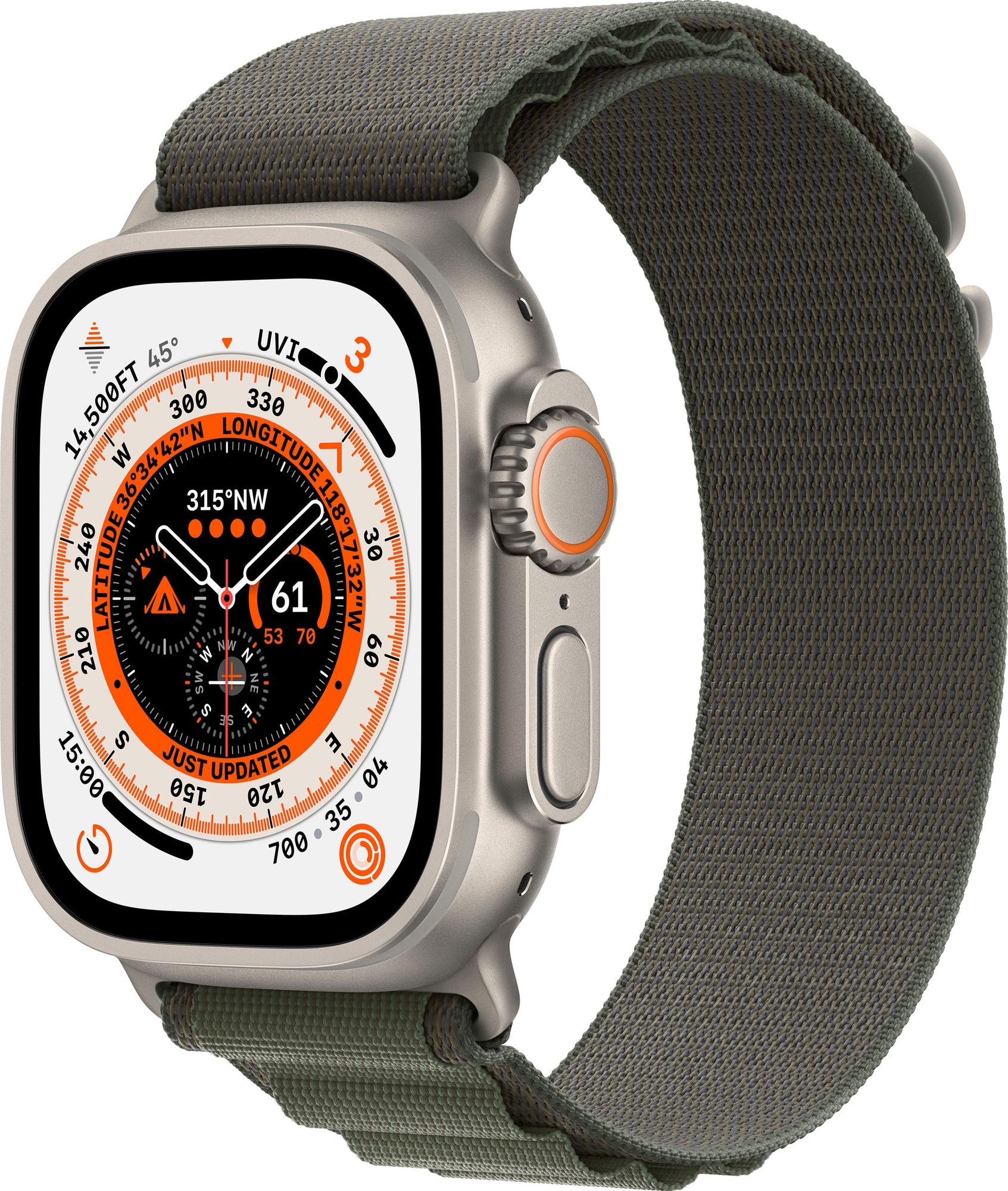 Apple Watch Ultra 49mm GPS+CEL Titanium L (vihreä / Alpine-ranneke) -  Gigantti verkkokauppa
